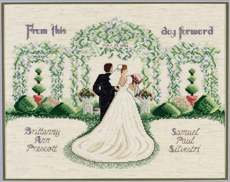 Janlynn Corp. Counted Cross Stitch Kit, from This Day Forward - Image 1